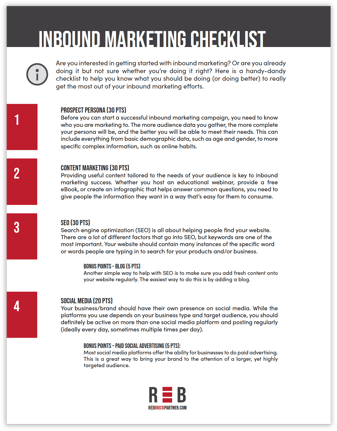 RBP Inbound Marketing Checklist Thumbnail
